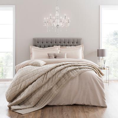 Dunelm Tegan Champagne Textured Duvet Cover and Pillowcase Set Champagne