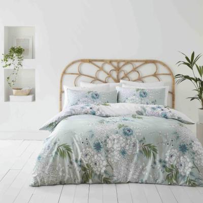 Dunelm Bianca Chinoiserie Floral Duvet Cover and Pillowcase Set Green