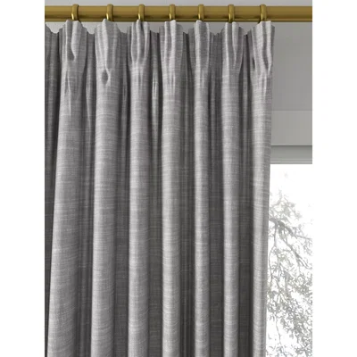 John Lewis John Lewis & Partners Cotton Slub Lined Pencil Pleat Curtains