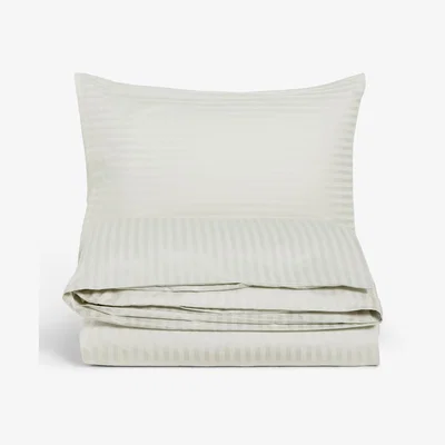 John Lewis John Lewis Sateen Stripe 400 Thread Count Duvet Cover Set