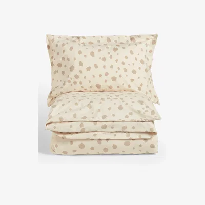 John Lewis Mother of Pearl Spot Organic Cotton Duvet Cover Set