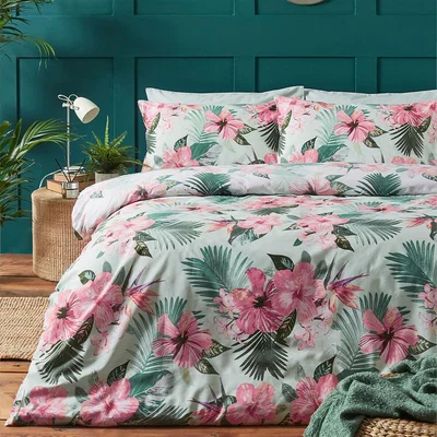 La Redoute Hibiscus Duvet Cover & Pillowcase Set