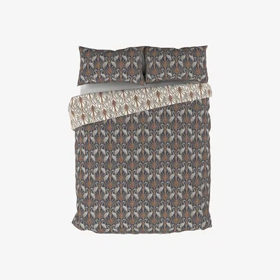 La Redoute Nouveau Heron Print Reversible Bedding Set