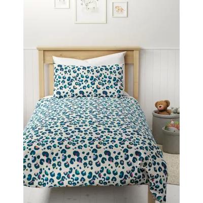 Marks & Spencer M&S Pure Cotton Animal Print Bedding Set - DBL - Blue Mix, Blue Mix