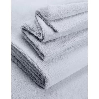 Marks & Spencer M&S Teddy Fleece Bedding Set - 5FT - Grey, Grey,Cream,Charcoal,Neutral