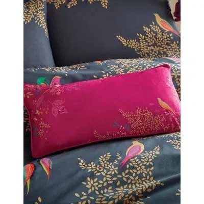 Marks & Spencer M&S Sara Miller Pure Cotton Smokey Birds Bedding Set - 6FT - Navy Mix, Navy Mix