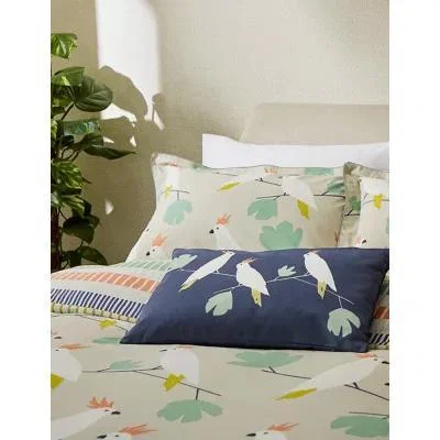 Marks & Spencer M&S Scion Pure Cotton Lovebirds Bedding Set - 5FT - Denim, Denim