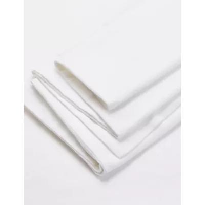 Marks & Spencer M&S Pure Brushed Cotton Bedding Set - 5FT - White, White,Sand
