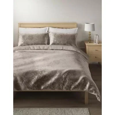 Marks & Spencer M&S Velvet Bedding Set - SGL - Mink, Mink