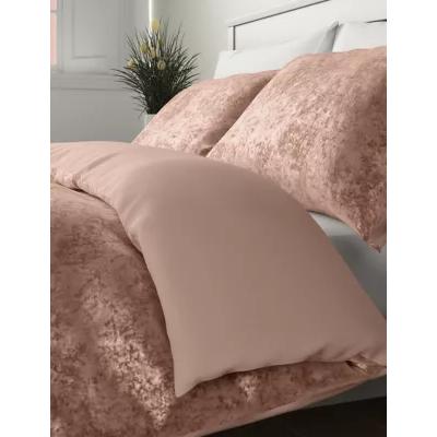 Marks & Spencer M&S Velvet Bedding Set - 6FT - Pink, Pink,Charcoal,Mink
