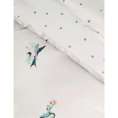 Marks & Spencer M&S Cotton Blend Bird Bedding Set - DBL - Blue Mix, Blue Mix