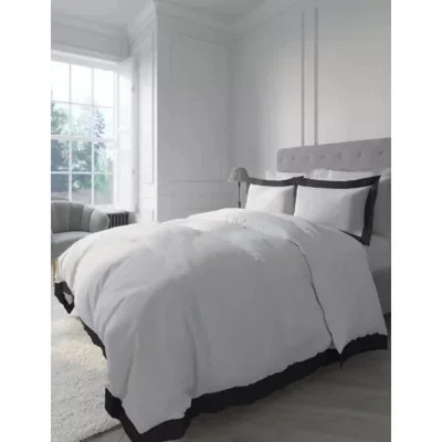 Marks & Spencer M&S Cotton Blend Oxford Edge Bedding Set - SGL - Dark Charcoal, Dark Charcoal