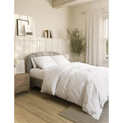 Marks & Spencer M&S Pure Linen Bedding Set - 6FT - White, White,Denim,Natural,Medium Grey,Sage,Pink