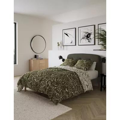 Marks & Spencer M&S Cotton Blend Floral Bedding Set - SGL - Khaki Mix, Khaki Mix