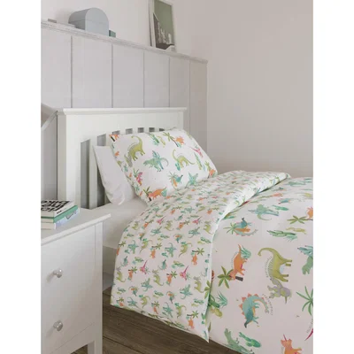 Marks & Spencer M&S  Cotton Blend Dinosaur Bedding Set - DBL - Multi, Multi