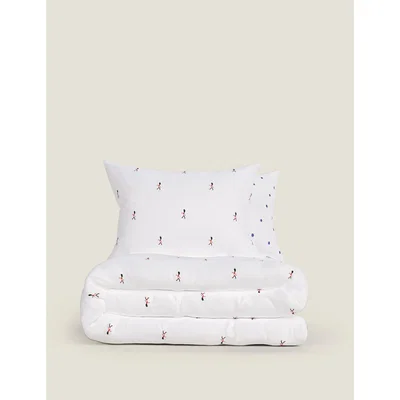 Marks & Spencer M&S  Cotton Blend Queen's Guard Bedding Set - 5FT - Red Mix, Red Mix