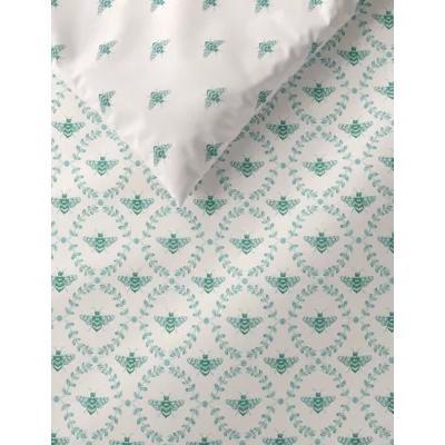 Marks & Spencer M&S Cotton Blend Bee Bedding Set - DBL - Sage Mix, Ochre,Grey Mix,Sage Mix