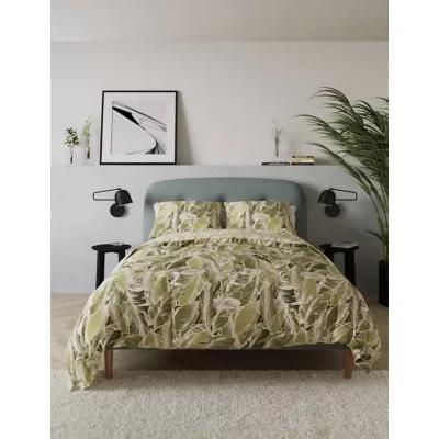 Marks & Spencer M&S Cotton Rich Botanical Palm Bedding Set - SGL - Green Mix, Green Mix