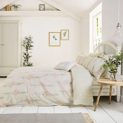 Downtown Sanderson Foxglove Duvet Set Natural