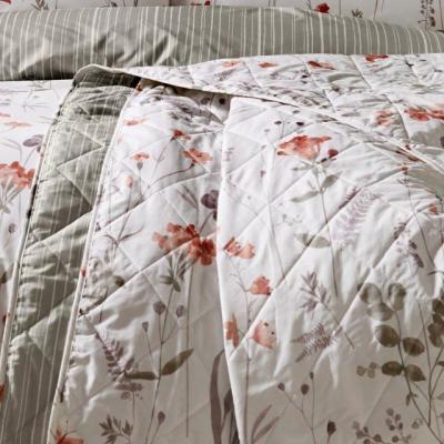 Downtown Dreams & Drapes Spring Glade Coral Bedspread