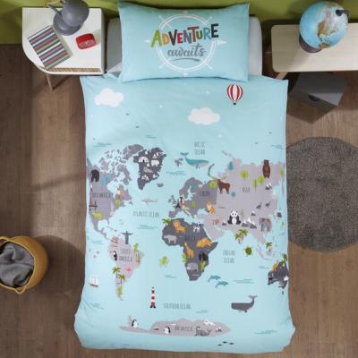 The Range Adventure Awaits World Map Duvet Cover and Pillowcase Set