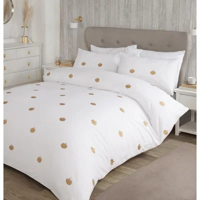 The Range Glitter Pumpkins Duvet Cover and Pillowcase Set - Double