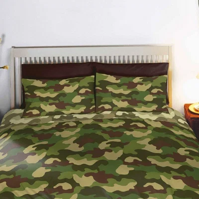 The Range Camo Duvet Cover Set  - Khaki Green