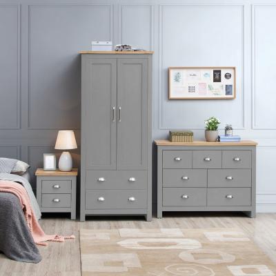 The Range Lisbon Grey 3 Piece Bedroom Set - Grey