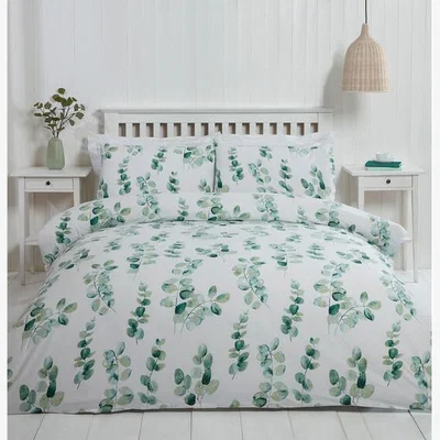 The Range Eucalyptus Botanical Duvet Cover and Pillowcase Set