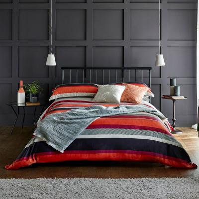 The Rug Seller Banzai Striped Cotton Bedding by Harlequin in Magenta