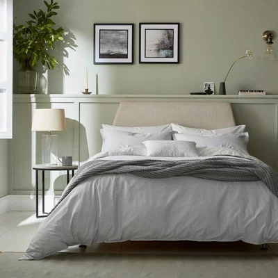 The Rug Seller Silva Organic Cotton Bedding and Pillowcase By Murmur in Cloud Grey
