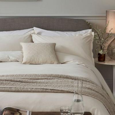 The Rug Seller Calm Plain Cotton Bedding in Linen