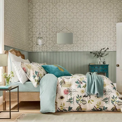 The Rug Seller Paradesia Designer Bedding and Pillowcase By Sanderson in Orchid & Grey