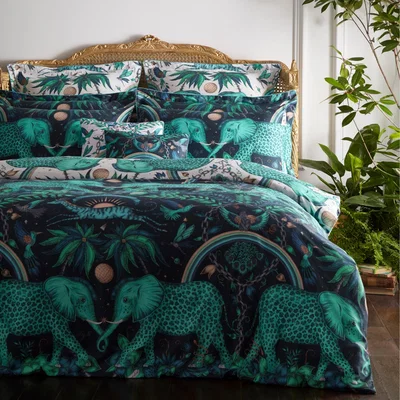 The Rug Seller Zambezi Spotted Elephant And Hummingbird Bedding By Emma J Shipley
