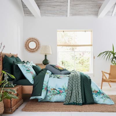 The Rug Seller Tropical Elevations Floral Bedding by Ted Baker in Opal Blue