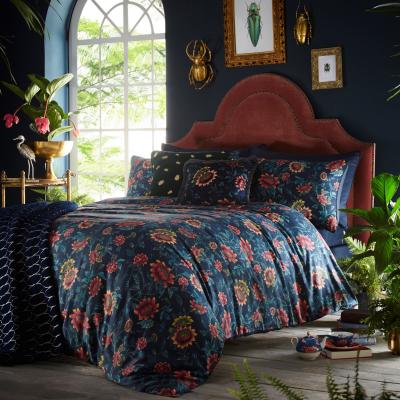The Rug Seller Tonquin Floral Bedding By Wedgwood in Midnight Blue