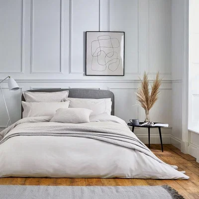 The Rug Seller Andaz Plain Egyptian Cotton Bedding in Silver Grey