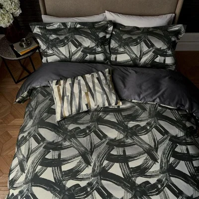 The Rug Seller Typhonic Bedding and Pillowcase By Harlequin in Graphite Grey