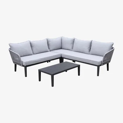 Barker and Stonehouse Biarritz Corner Set, Grey | Barker & Stonehouse