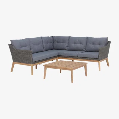 Barker and Stonehouse Panama Corner Set, Grey | Barker & Stonehouse