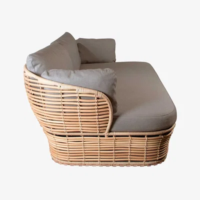 Barker and Stonehouse Cane Line Basket 2 Seater Sofa, Neutral | Barker & Stonehouse