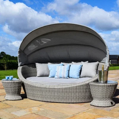 Cuckooland Maze Rattan Oxford Daybed with Side Tables