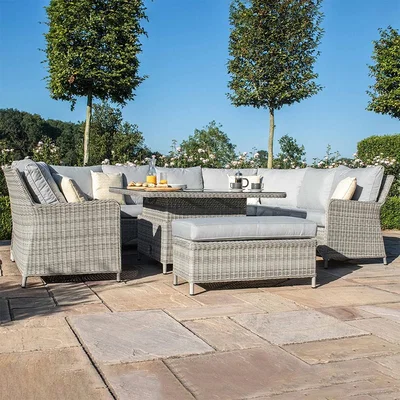 Cuckooland Maze Rattan Oxford Royal U-Shaped Sofa Set with Rising Table
