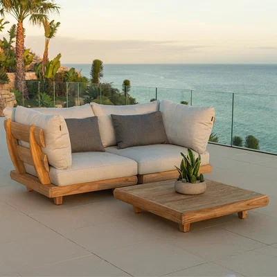 Cuckooland Alexander Rose Sorrento 2 Seat Sofa Set  - Niebla