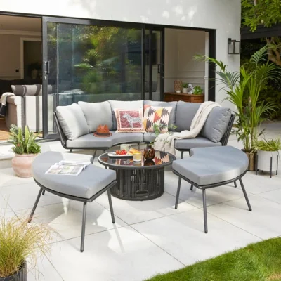 Dunelm Madrid Circular Sofa Set with Rising Table