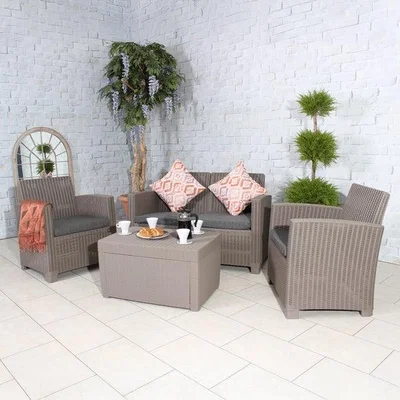 Dunelm A.Mir Faro 4 Seater Outdoor Conversation Set