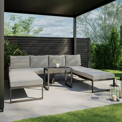 Furniture123 Modular Stack Away Garden Sofa with Fully Waterproof Cover - Fortrose