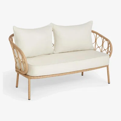 John Lewis John Lewis Infinity Cane 2-Seater Garden Sofa, Natural
