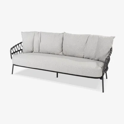 John Lewis 4 Seasons Outdoor Calpi 3-Seater Garden Sofa, Anthracite