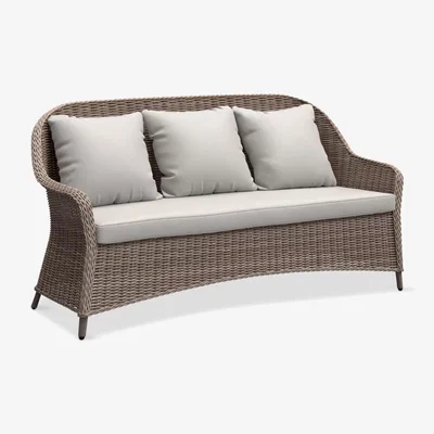 John Lewis John Lewis Rye Woven 3-Seater Garden Sofa, Natural